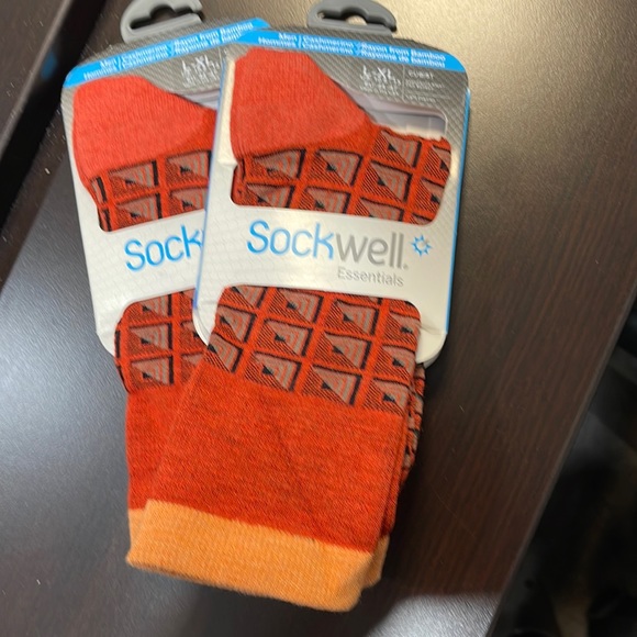 Sockwell Essentials men’s Cubist merino socks in poppy size L/XL - Picture 1 of 8